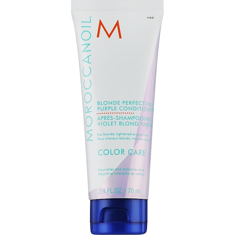 Moroccanoil Blonde Perfecting Purple Conditioner 70 ml – sarı tonları neytrallaşdıran mini purple kondisioner
