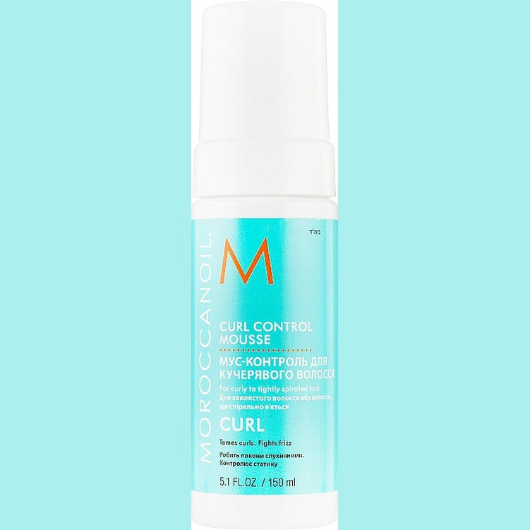 Moroccanoil Curl Control Mousse 150 ml – qıvrımları sakitləşdirən və frizz-ə qarşı müdafiə verən mousse
