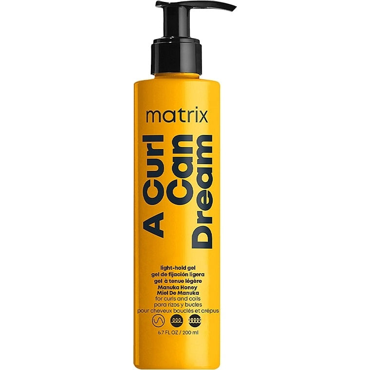 Matrix A Curl Can Dream yüngül fiksasiya gel 200 ml – buruq və dalğalı saçlar üçün manuka balı ilə
