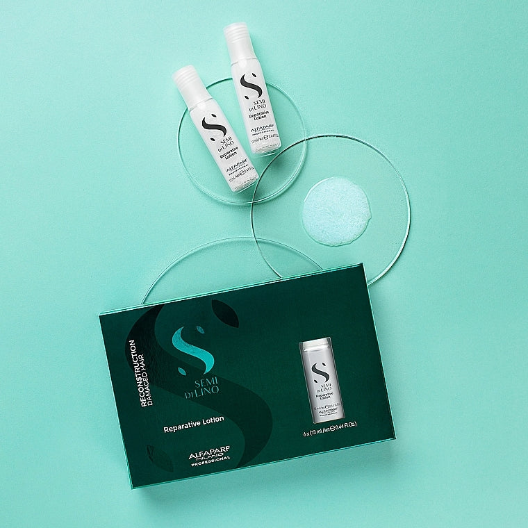 Alfaparf Semi Di Lino Reconstruction Reparative Lotion 6×13 ml – Zədələnmiş saçlar üçün bərpaedici losyon (ampul)